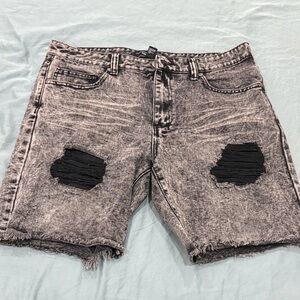 Forever 21 Washed Black Jean Shorts